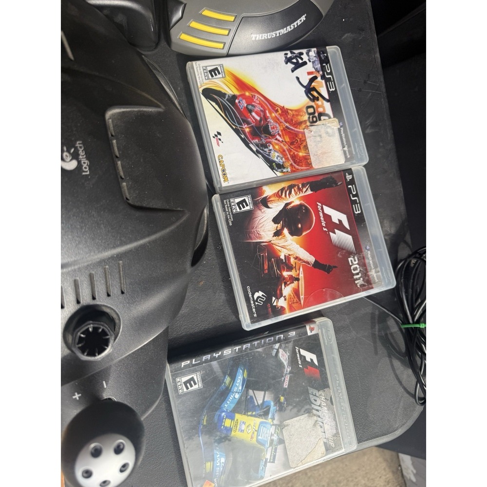 Logitech Driving Force PS3 Racing Wheel Pedals + 12 Game Lot Tested - Picture 12 of 15